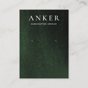 Carte De Visite Écran cool en cuir vert foncé