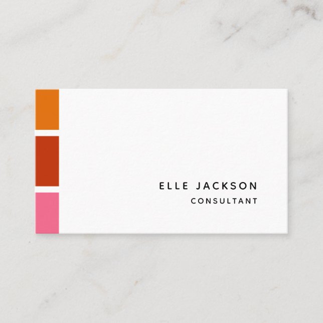 Carte De Visite Écran couleur Personnaliser claire moderne minimal (Devant)