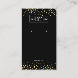 Carte De Visite Écran d'affichage du logo Gold Parties scintillant