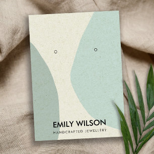 CARTE DE VISITE ÉCRAN D'ART BLEUE AQUA ABSTRAIT MODERNE