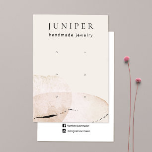 Carte De Visite Écran de bijouterie 3 trous Abstrait d'aquarelle