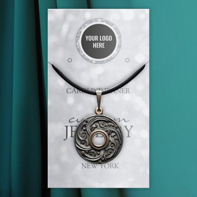 Carte De Visite Écran de bijoux en Parties scintillant d'argent po (Perfect for business)