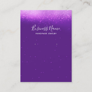 Carte De Visite Écran de bijoux en verre violet