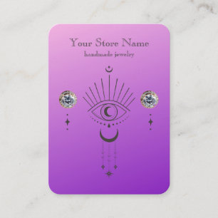 Carte De Visite Écran de bijoux mystique Boho personnalisé