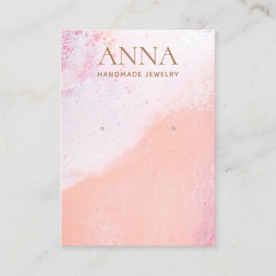 Carte De Visite Écran de bijoux Peach Pink Beach