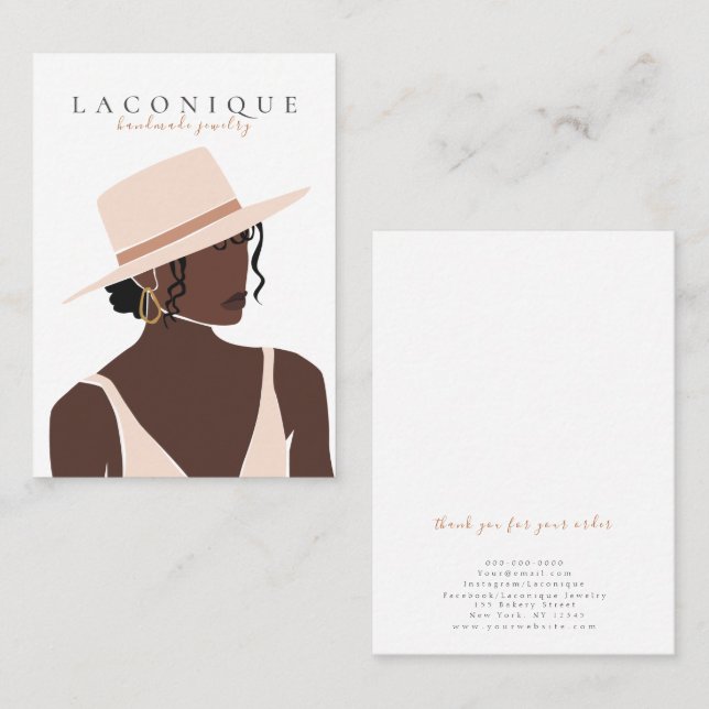 Carte De Visite Écran de bijoux | Portraits de filles | Abstraite  (Devant / Derrière)