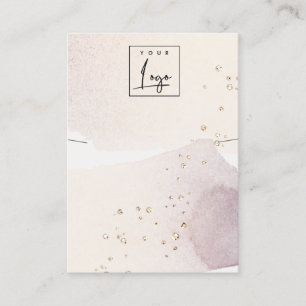 Carte De Visite Écran de collier Abstrait Gold Purple Logo