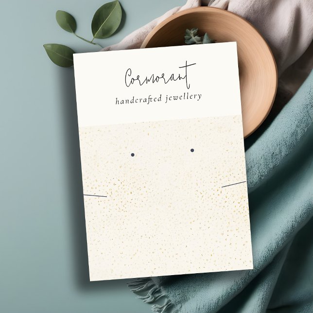 Carte De Visite Écran de collier blanc à oreille blanc éclectique  (Créateur téléchargé)