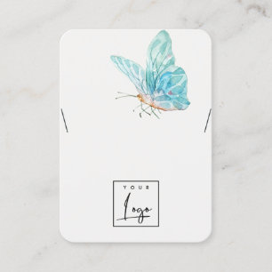 Carte De Visite Écran de collier de logo Dreamy Blue Aqua