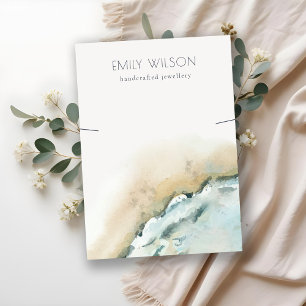 Carte De Visite Ecran de collier de plage de sable des vagues de l