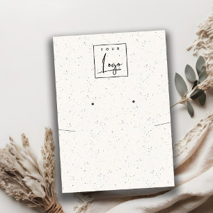 Carte De Visite Écran de collier d'oreille en céramique blanche