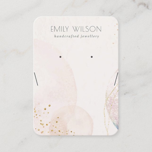 Carte De Visite Écran de collier d'oreille en or transparent (Devant)