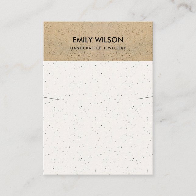 CARTE DE VISITE ÉCRAN DE COULEUR RUSTIQUE TERRACOTTA TEXTURE (Devant)