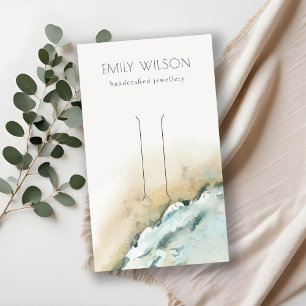 Carte De Visite Ecran de la mer côtière Vagues de plage de sable