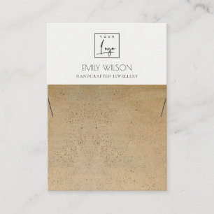 CARTE DE VISITE ÉCRAN DE LOGO DE TEXTURE DE TERRACOTTE RUSTIQUE