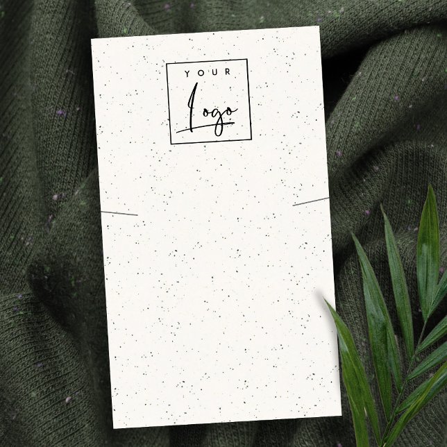 Carte De Visite Écran de logo en céramique blanche subtile (Créateur téléchargé)