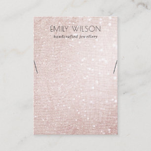 Carte De Visite Écran de Parties scintillant rose Gold brillant