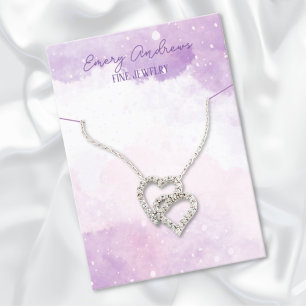 Carte De Visite Écran de porte-bijoux de créateur violet