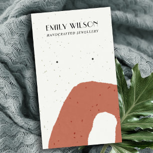 CARTE DE VISITE ÉCRAN DE RECHERCHE ABSTRAIT EN TERRACOTTE CÉRAMIQU