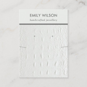 CARTE DE VISITE ÉCRAN DE REPOS DE LA TEXTURE EN CUIR BLANC