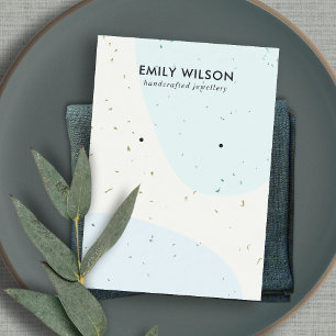 CARTE DE VISITE ÉCRAN DE RESTAURATION DE LA VAGUE BLEUE ABSTRAITE