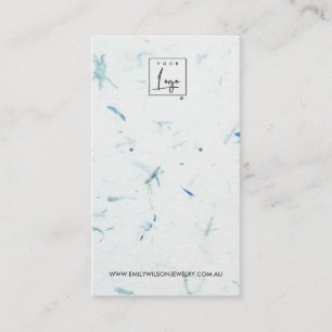 CARTE DE VISITE ÉCRAN DE RESTAURATION DE PAPIER À LA MAIN D'AQUA