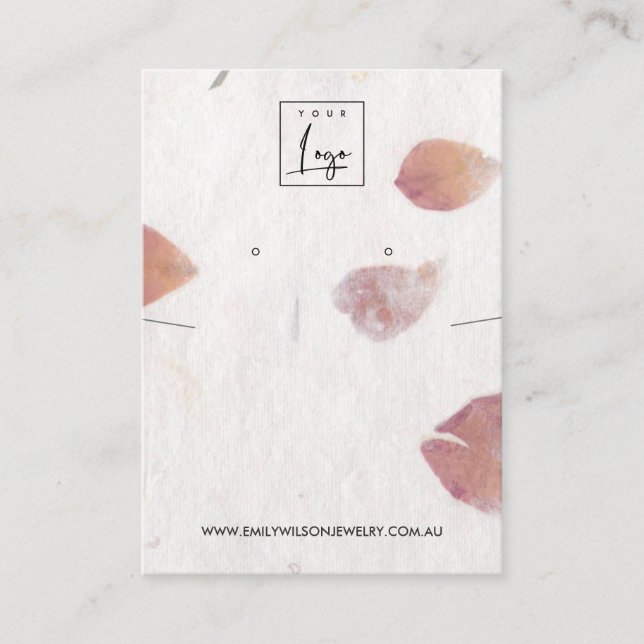 CARTE DE VISITE ÉCRAN DE RESTAURATION DE PAPIER FABRIQUÉ À LA MAIN (Devant)