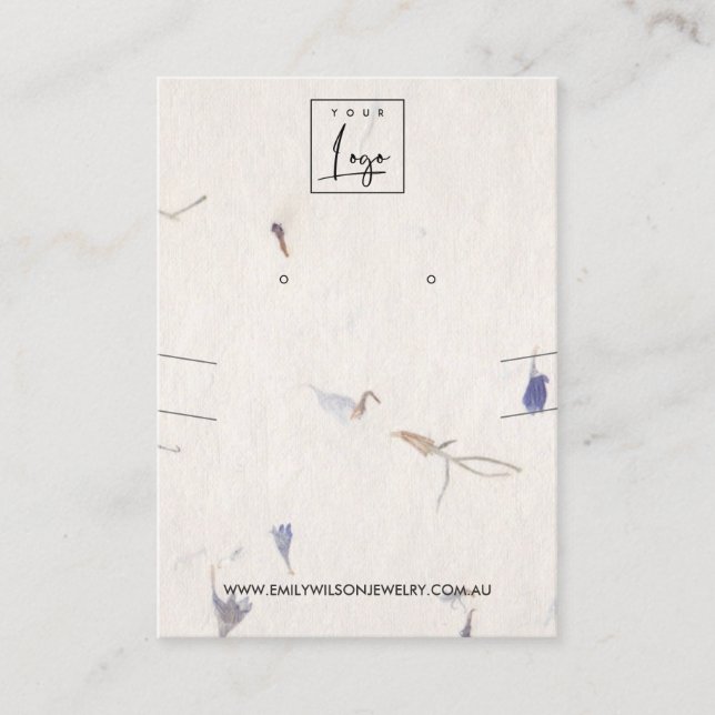 CARTE DE VISITE ÉCRAN DE RESTAURATION DE PAPIER FABRIQUÉ À LA MAIN (Devant)