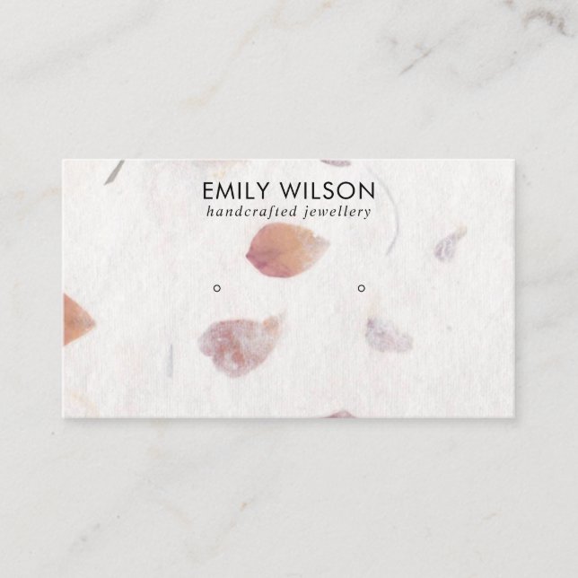 CARTE DE VISITE ÉCRAN DE RESTAURATION DE PAPIER PINK PETAL FABRIQU (Devant)