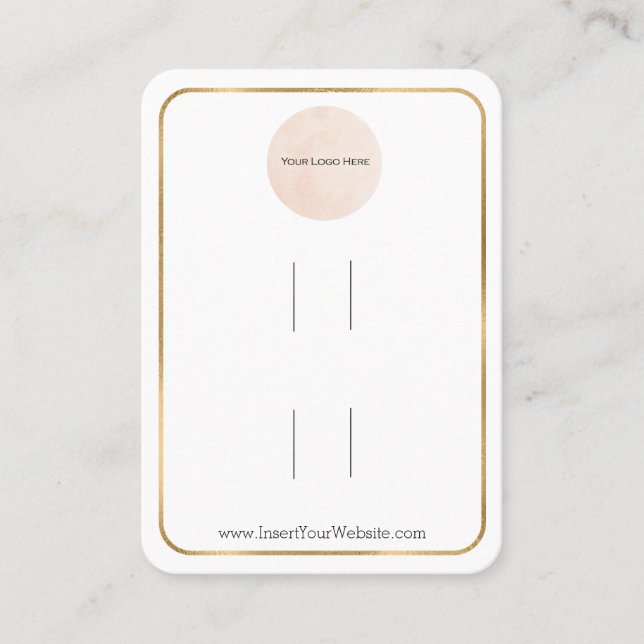 Carte De Visite Écran de votre logo mince or double mâchoire à che (Devant)