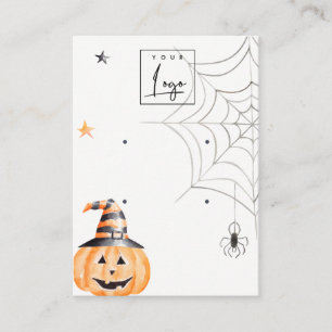 Carte De Visite Écran d'écoute Halloween Citrouille Spider Logo 2