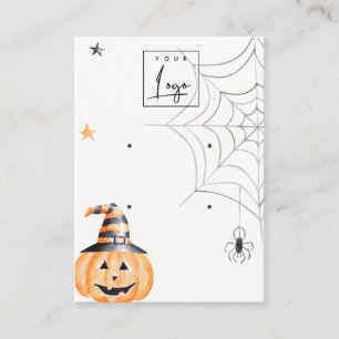 Carte De Visite Écran d'écoute Halloween Citrouille Spider Logo 2