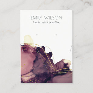 Carte De Visite Écran d'oreille Abstrait pour collier d'encre or m