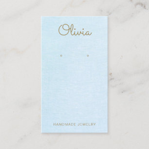 Carte De Visite Écran d'oreille bleu clair