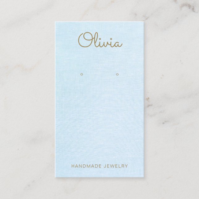 Carte De Visite Écran d'oreille bleu clair (Devant)