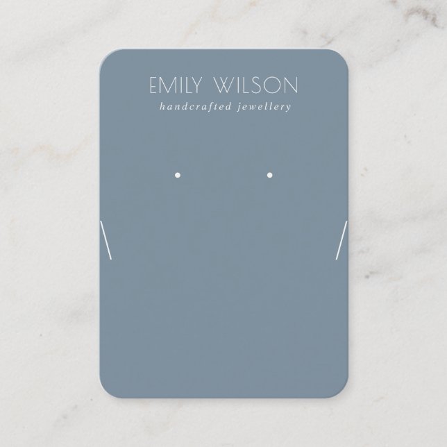 Carte De Visite Écran d'oreille bleu simple et roux (Devant)