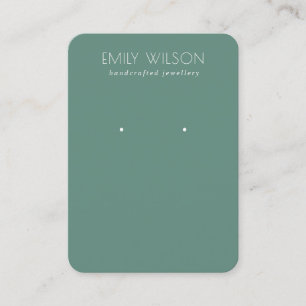 Carte De Visite Écran d'oreille bleu sombre minimal