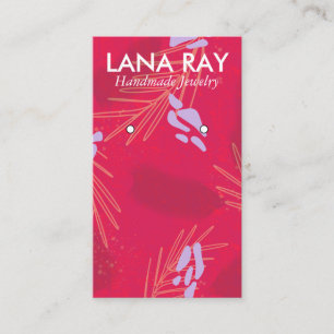 Carte De Visite Écran d'oreille botanique tropical moderne