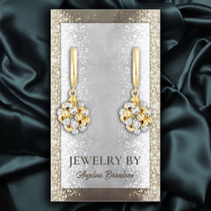 Carte De Visite Écran d'oreille brillant Parties scintillant or ar