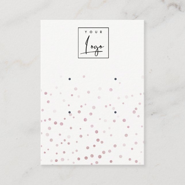 Carte De Visite Écran d'oreille couleur Aquarelle Flush Confetti 2 (Devant)