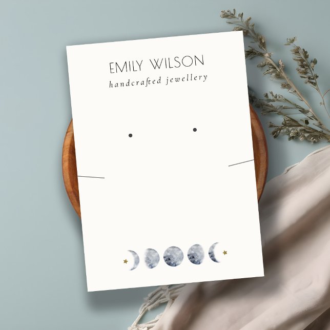 Carte De Visite Écran d'oreille couleur céleste de lune (Créateur téléchargé)
