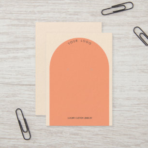 Carte De Visite Écran d'oreille de la crème à beurre pêche Arche