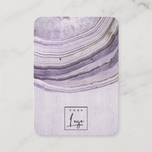 Carte De Visite Écran d'oreille de la terre de l'agate Mauve Lila