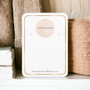 Carte De Visite Écran D'Oreille De Votre Logo Mince Or Grand Verti