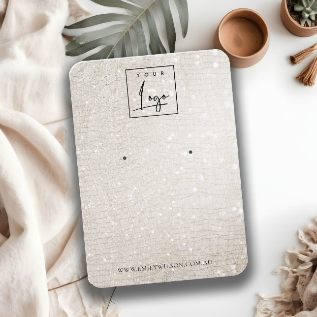 Carte De Visite Écran d'oreille du logo de la Parties scintillant  (Créateur téléchargé)