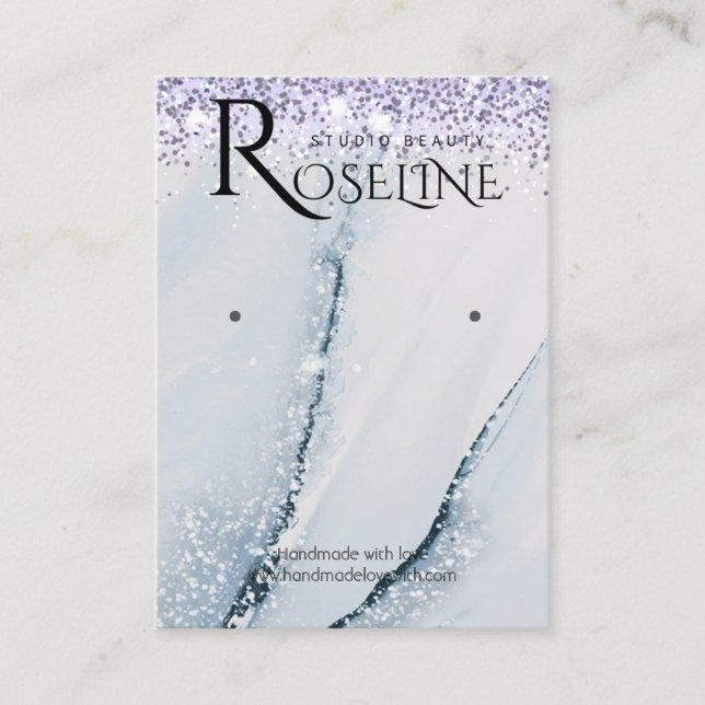 Carte De Visite Écran d'oreille du logo de la parties scintillant  (Devant)