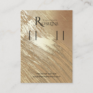 Carte De Visite Écran d'oreille du logo en or transparent