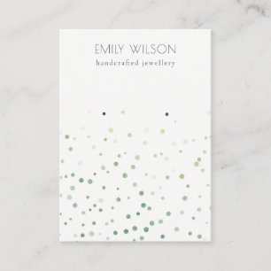 Carte De Visite Écran d'oreille écossais Confetti Aquarelle verte