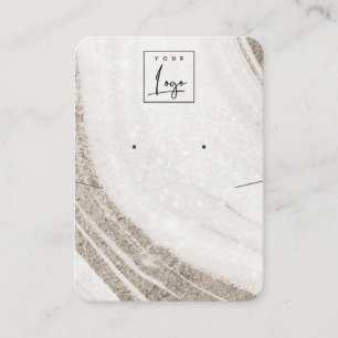 Carte De Visite Écran d'oreille en marbre d'or pâle