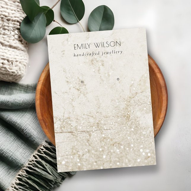 Carte De Visite Écran d'oreille en marbre Parties scintillant doré (Créateur téléchargé)